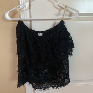 Wilfred off-the-shoulder lace blouse (Aritzia)
